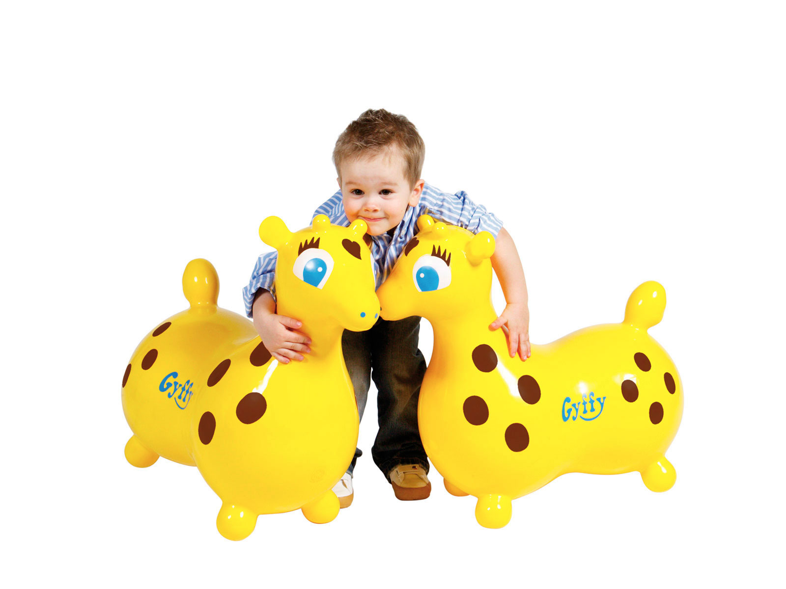 Relaxdays Giraffa Gonfiabile per Bambini, Animale Saltellante